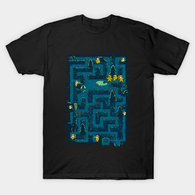 Crystal Lake Maze T-Shirt by rustenico